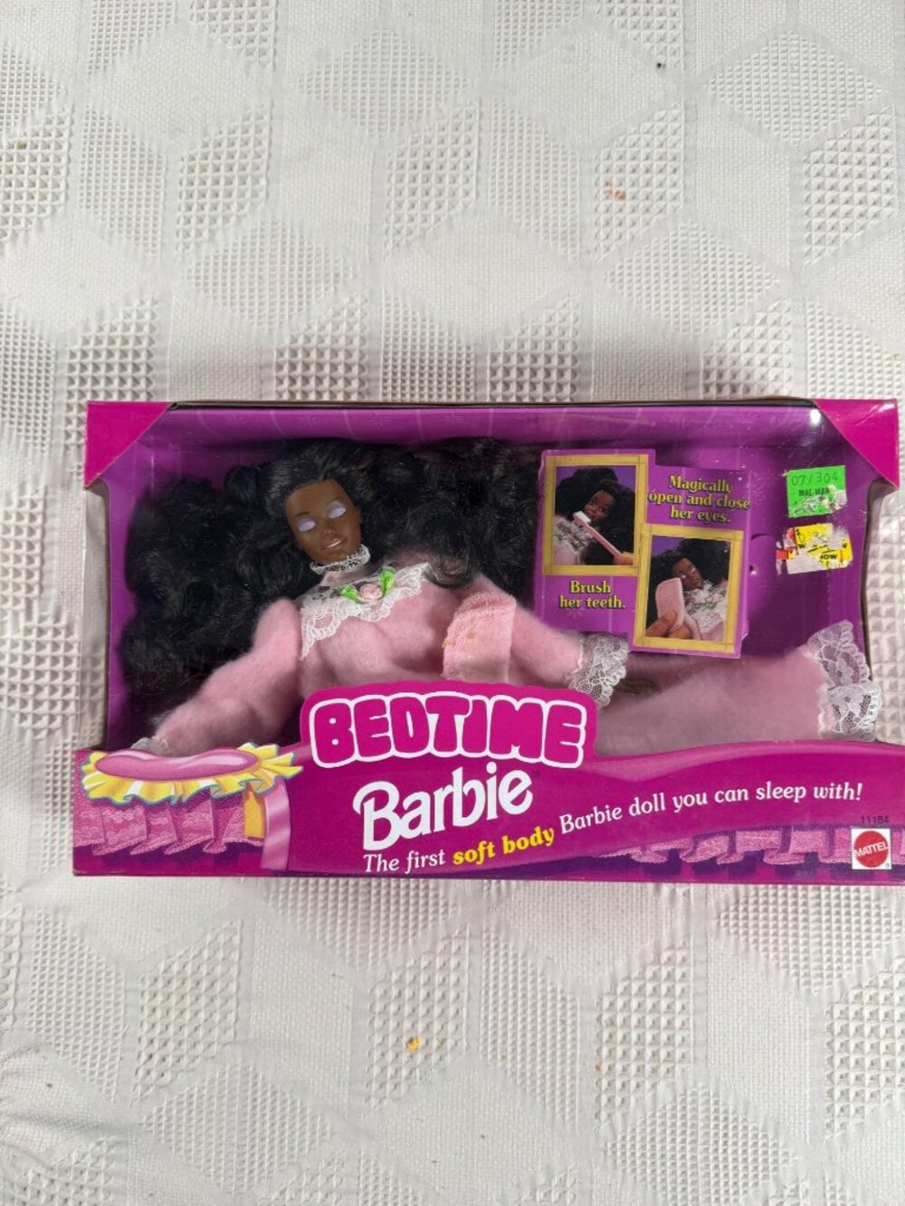 Bedtime Barbie Doll Vintage 1993 Mattel Soft Body African American 11234 NIB